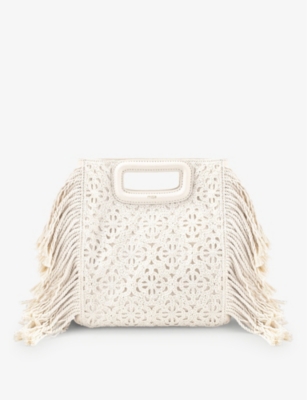 MAJE: Miss M embroidered woven shoulder bag
