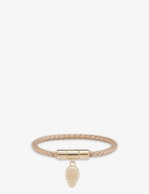 Bvlgari Womens Gold Serpenti Forever Leather Bracelet
