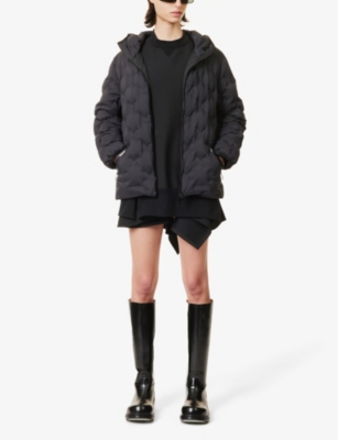 Shop Moncler Womens Black Adonis Brand-patch Shell-down Jacket