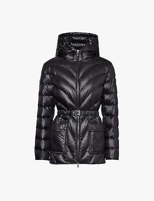 MONCLER: Argenno brand-patch shell-down jacket