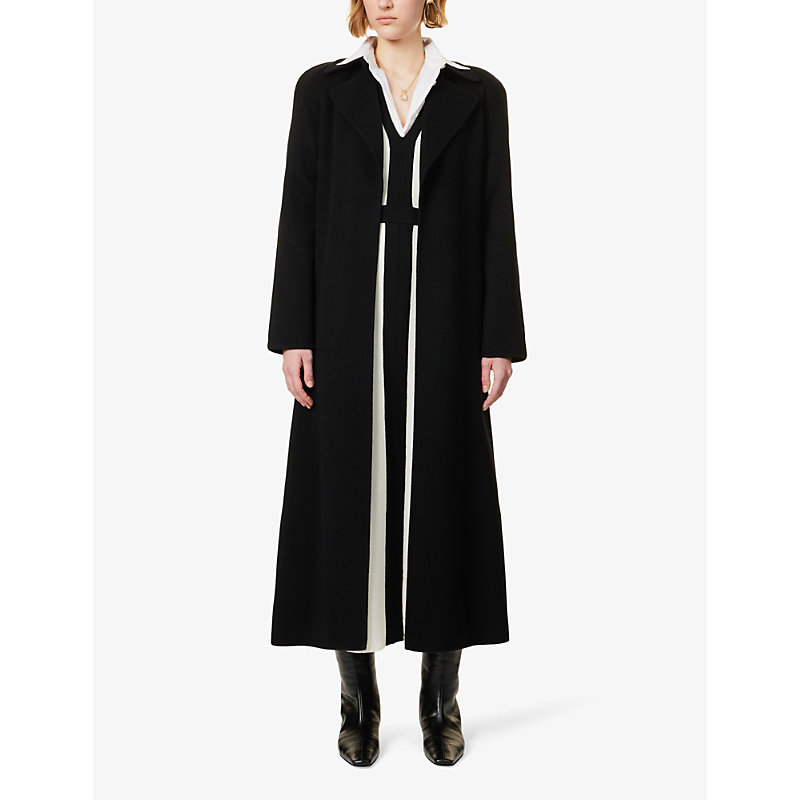 Shop Gabriela Hearst Lachlan Tie-waist Cashmere Coat In Black