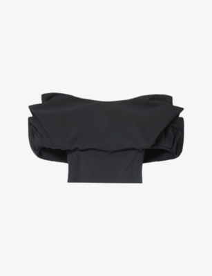 Gabriela Hearst Womens Black Erwan Puff-sleeved Silk And Wool-blend Top