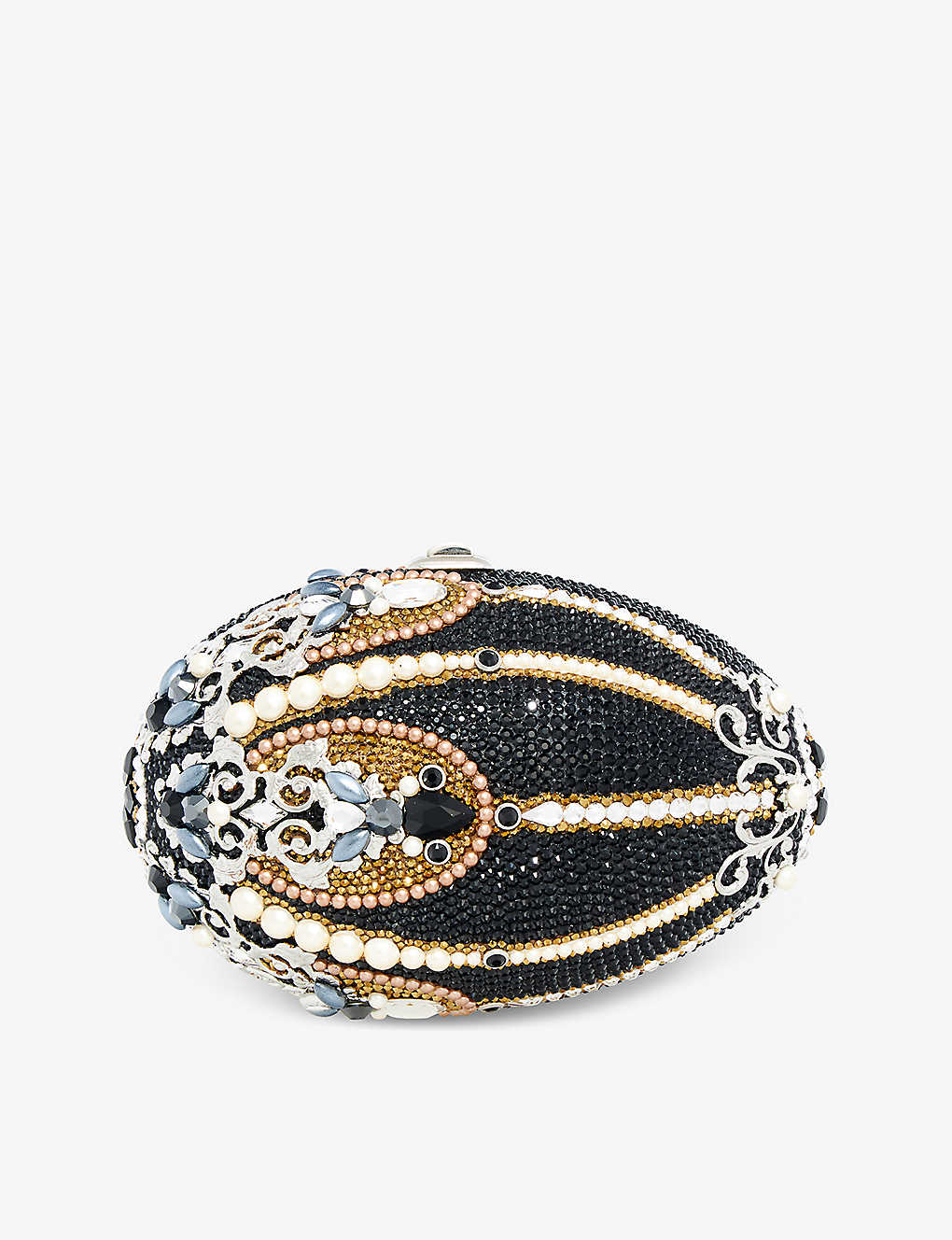 Judith Leiber Couture Womens Silver Jet Multi Egg Princess Crystal-embellished Silver-tone Metal Clu