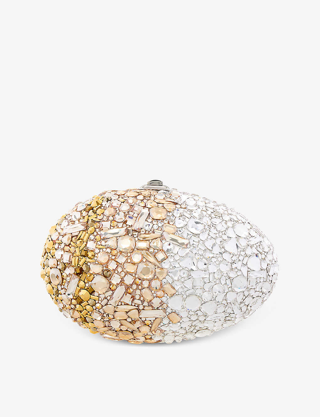 Judith Leiber Couture Womens Silver Rhine Egg Effervescent Crystal-embellished Silver-tone Metal Clu