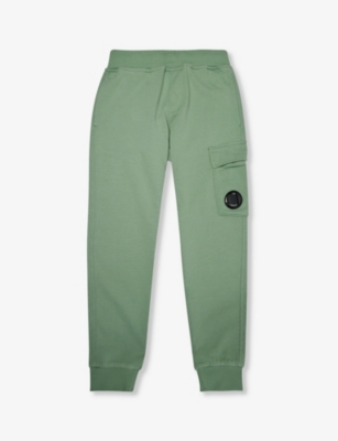 CP COMPANY: Logo-badge regular-fit cotton-jersey jogging bottoms 4-14 years
