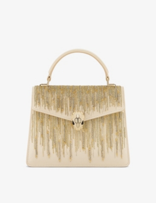 BVLGARI: Serpenti Forever medium leather top-handle bag