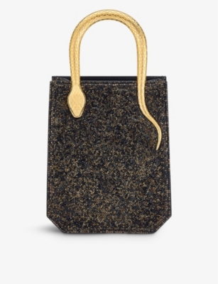 BVLGARI: Serpenti suede tote bag