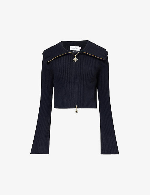 HOUSE OF SUNNY: Peggy ribbed knitted cardigan