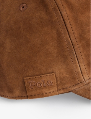 Shop Polo Ralph Lauren Men's Smith Brown Logo-patch Curved-peak Leather Baseball Cap