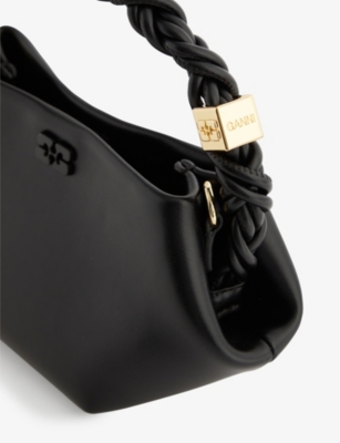 GANNI: Bou mini leather-blend top-handle bag