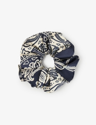 SANDRO: Bandana-print elasticated woven scrunchie