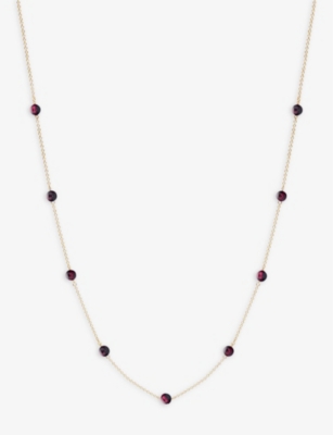 The Alkemistry Womens Yellow Gold Boba 18ct Yellow-gold And Garnet Chain Necklace