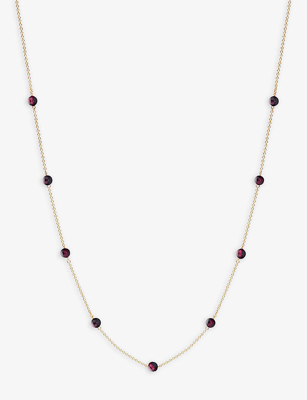 The Alkemistry Womens Yellow Gold Boba 18ct Yellow-gold And Garnet Chain Necklace