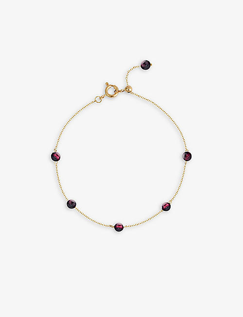 THE ALKEMISTRY: Boba 18ct yellow-gold and garnet chain bracelet