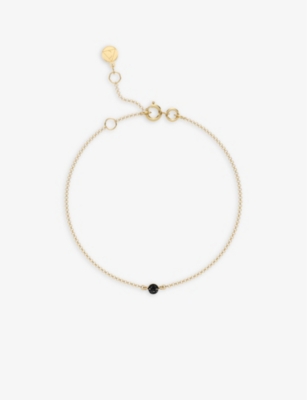 The Alkemistry Womens Yellow Gold Aria 18ct Yellow-gold And 0.10ct Black Diamond Bracelet