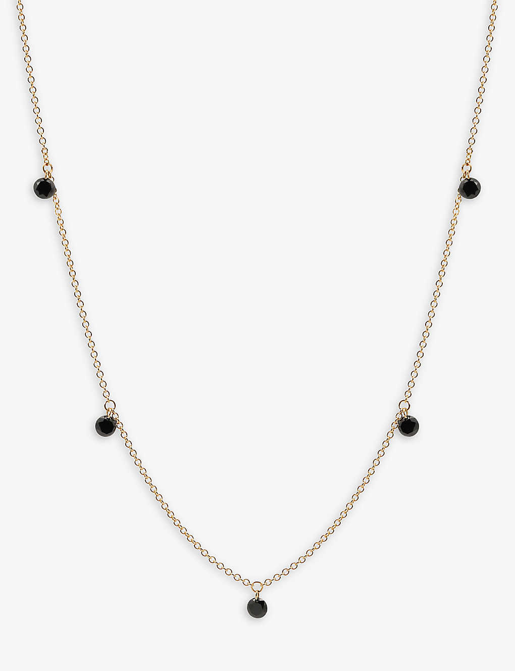 The Alkemistry Womens Yellow Gold 18ct Yellow-gold And 0.10ct Black Diamond Necklace