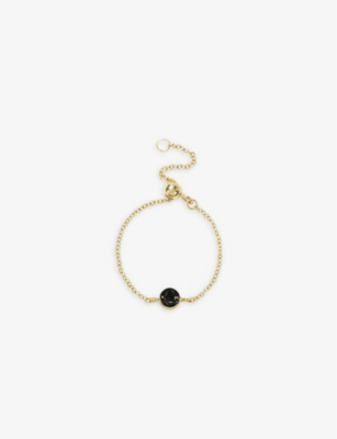 The Alkemistry Womens Yellow Gold Aria Chain 18ct Yellow-gold And 0.10ct Black Diamond Ring