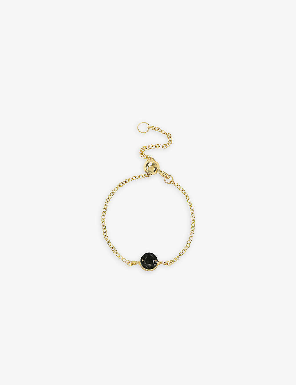 The Alkemistry Womens Yellow Gold Aria Chain 18ct Yellow-gold And 0.10ct Black Diamond Ring