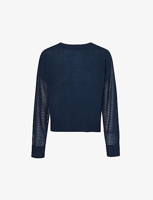 360 CASHMERE: Riley open-stitch cashmere knitted jumper