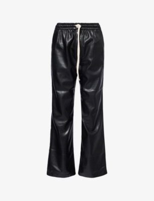 NANUSHKA: Gisela straight-leg faux-leather trousers