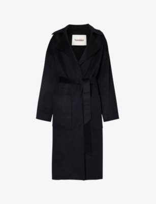 NANUSHKA: Alamo tie-waist wool and silk-blend coat