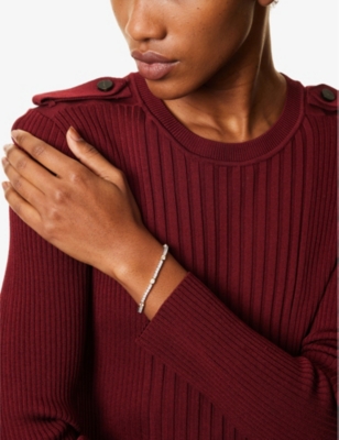 LAURA VANN: Luna 18ct yellow gold and rhodium-plated sterling-silver and cubic zirconia bracelet