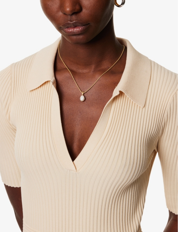 Coco 18ct gold-plated silver and baroque pearl pendant necklace