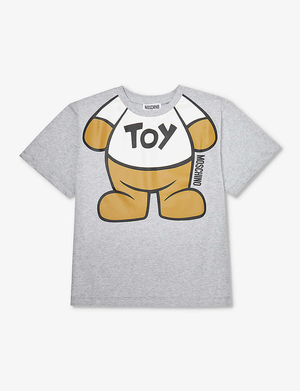 Moschino Boys Grey Kids Graphic-print Cotton-jersey T-shirt 4-14 Years
