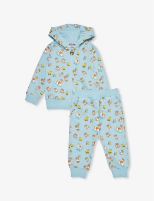 MOSCHINO: Bear-print cotton-jersey tracksuit 3-36 months