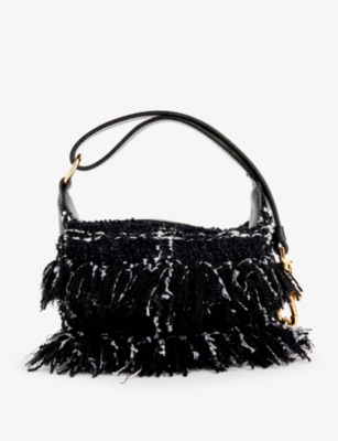 Shop Sacai Women's Black Pochette Small Boucle Top Handle Bag