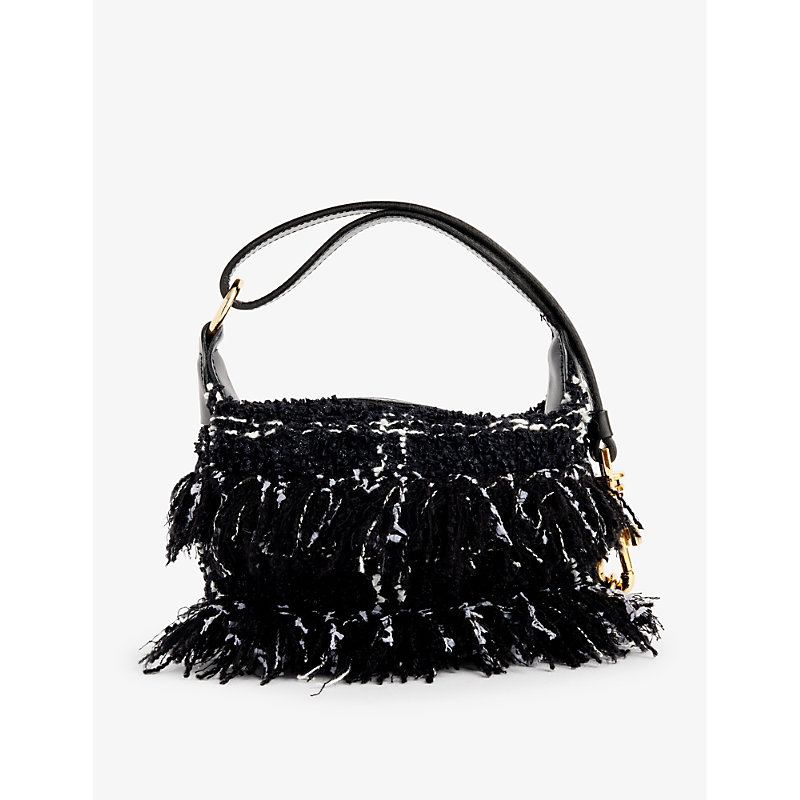 Shop Sacai Women's Black Pochette Small Boucle Top Handle Bag