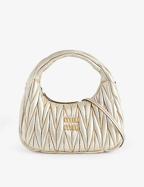 MIU MIU: Matelassé Sacca leather top-handle bag