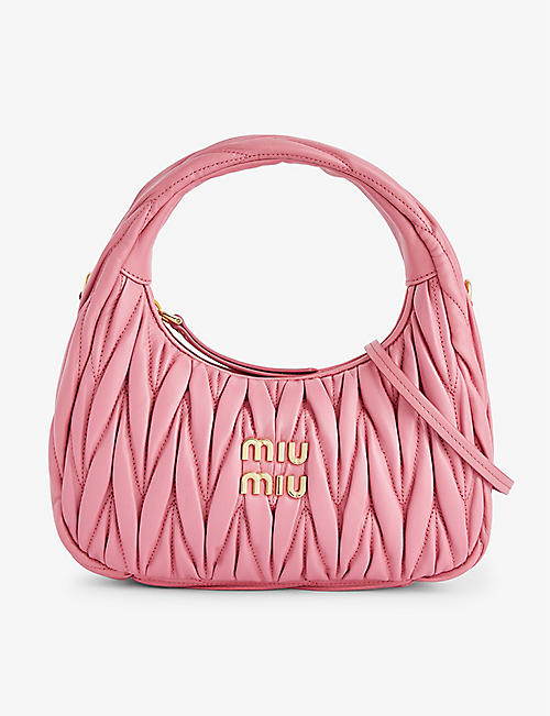 MIU MIU: Wander matelassé leather top-handle bag