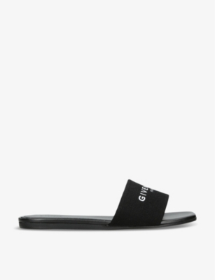 GIVENCHY: Logo-embellished woven sandals