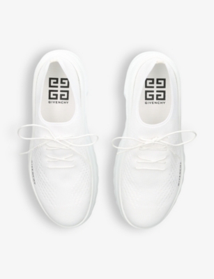 Givenchy Womens White Marshmallow Wedge Chunky-sole Knitted Low-top Trainers In White