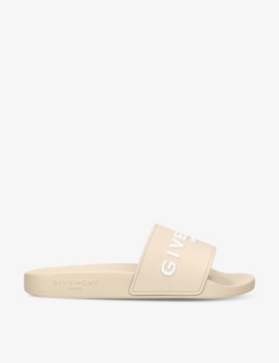 GIVENCHY: Logo-embossed rubber sliders