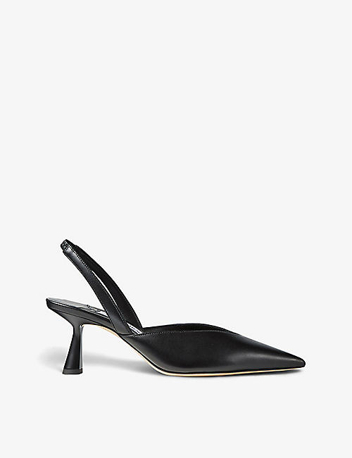 JIMMY CHOO: Maryanne 65 pointed-toe leather heeled courts
