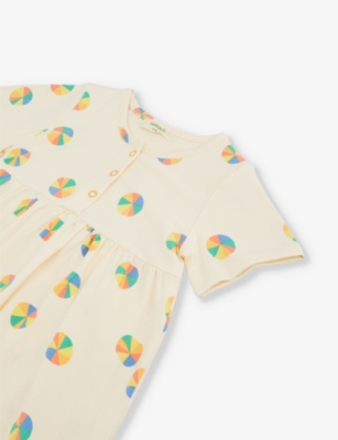 Shop The Bonnie Mob Parasol Graphic-print Short-sleeve Stretch-organic-cotton Dress 2-4 Years