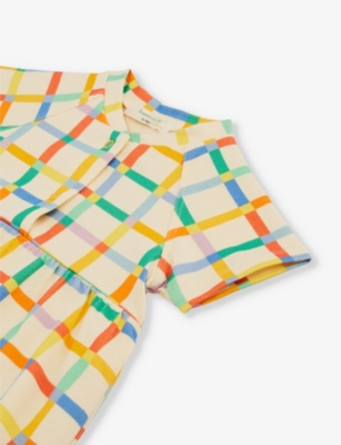 Shop The Bonnie Mob Rainbow Graphic-print Short-sleeve Organic-cotton Dress 6-24 Months