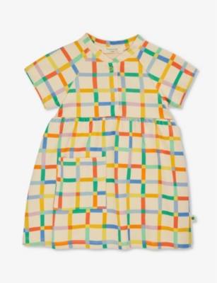 Shop The Bonnie Mob Rainbow Graphic-print Short-sleeve Organic-cotton Dress 6-24 Months