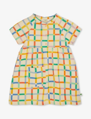 Shop The Bonnie Mob Rainbow Graphic-print Short-sleeve Organic-cotton Dress 2-4 Years