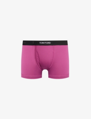 Stretch-cotton boxer briefs in blue - Tom Ford