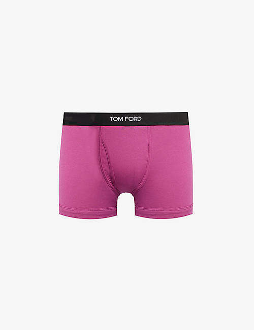 TOM FORD: Branded-waistband stretch-cotton boxer briefs