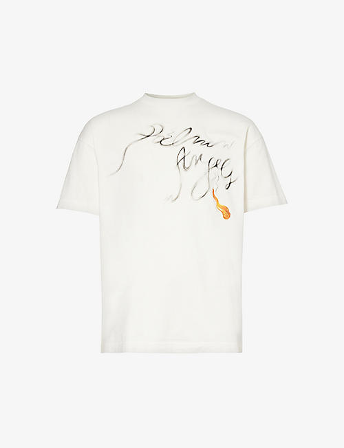 PALM ANGELS: Foggy graphic-print cotton-jersey T-shirt