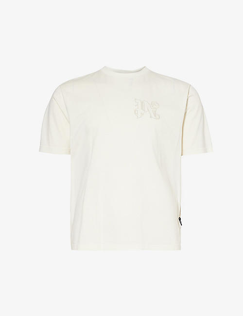 PALM ANGELS: Monogram short-sleeve cotton-jersey T-shirt