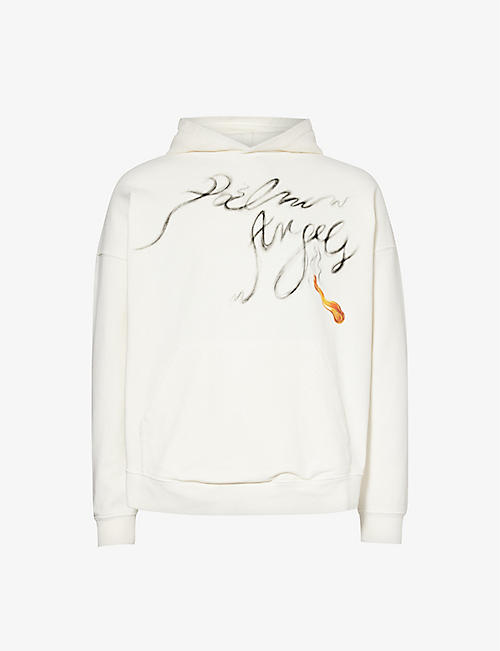 PALM ANGELS: Foggy graphic-print cotton-jersey hoody