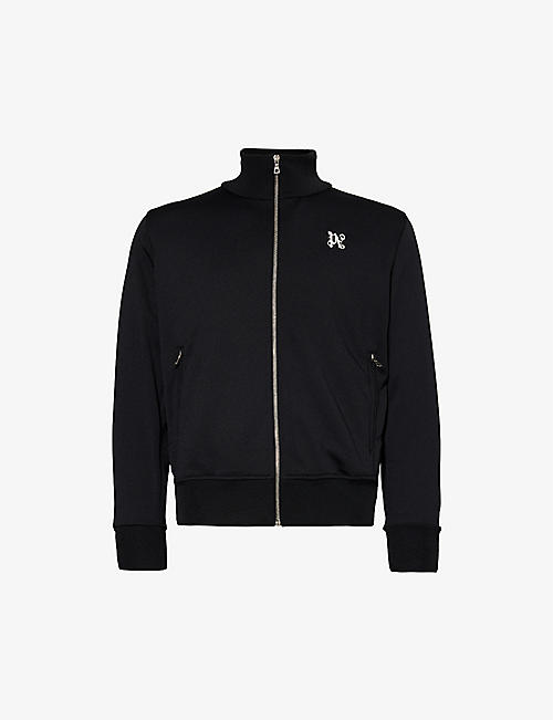PALM ANGELS: Monogram brand-patch woven track jacket