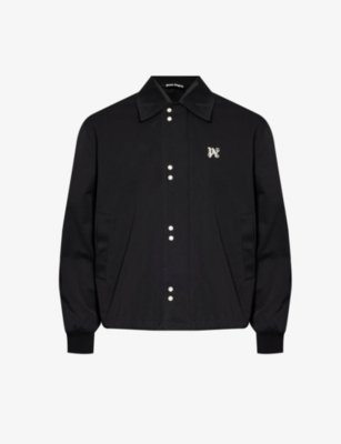 Palm Angels Monogram-embroidered Straight Hem Jacket In Multi-coloured