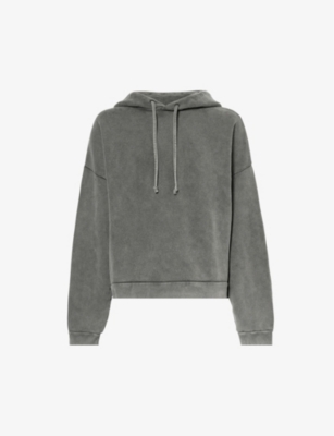 Acne Studios Mens  Fester Brand-appliqué Oversized-fit Cotton-jersey Hoody In Faded Black