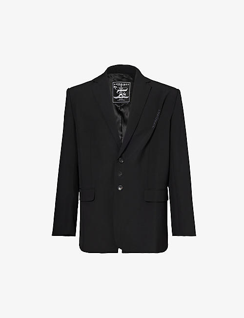 Y/PROJECT: Pinched logo-embroidered wool blazer